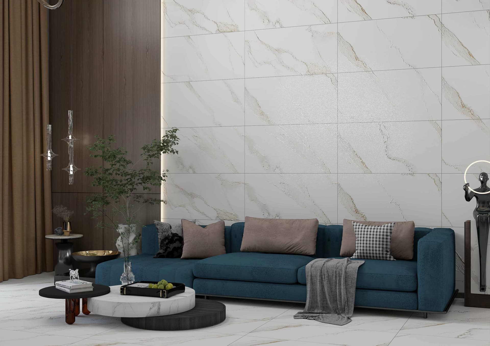 Керамогранит Clear White Grit Granula 60x120 — фото 8