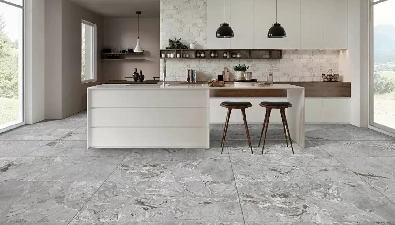 Керамогранит Wixon Grey Shiny Sugar 60x120 — фото 8