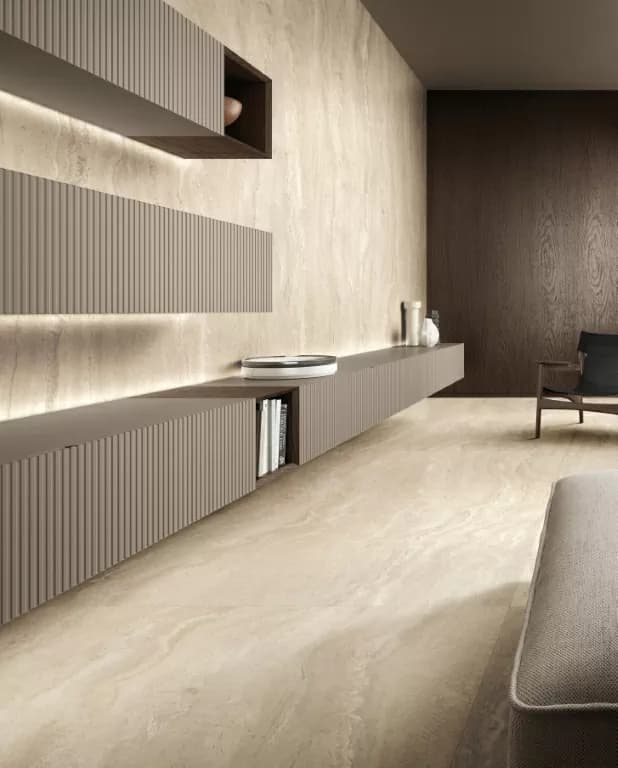 Керамогранит 781138 Authentic Luxe Gold Travertine Matte 6mm 60x120 — фото 25