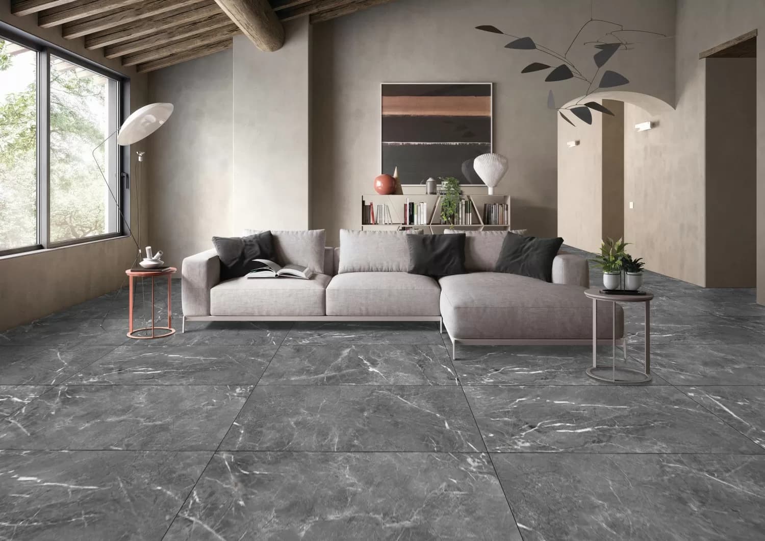 Керамогранит Shadow Dark Grey Polished 60x120 — фото 6