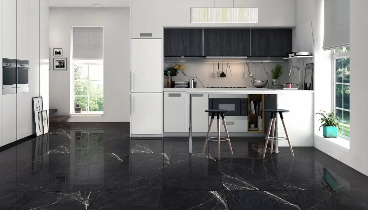 Керамогранит Perlato Black Glossy 60x120 — фото 5