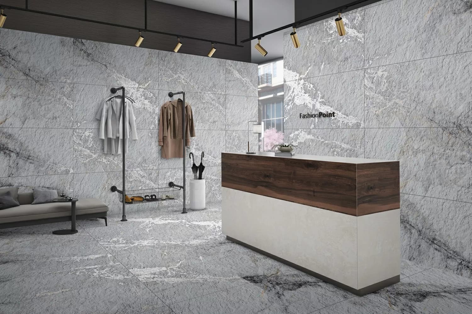 Керамогранит Cleo White Stonelo Carving 60x120 — фото 10