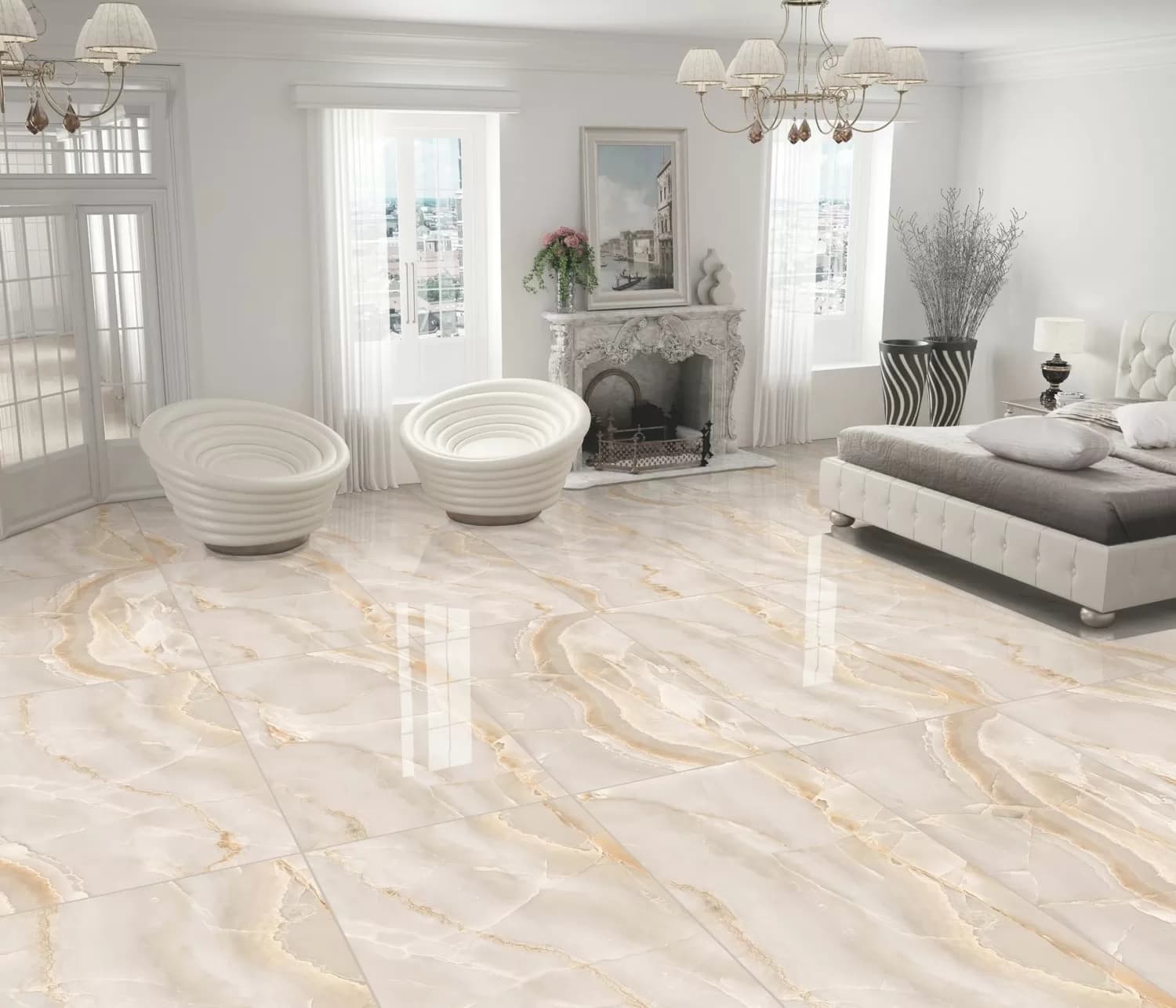 Керамогранит Carina Gold mat 60x60 — фото 8