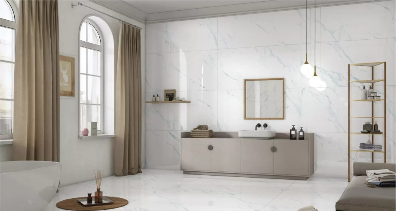 Керамогранит Teal Statuario 60x120 — фото 10