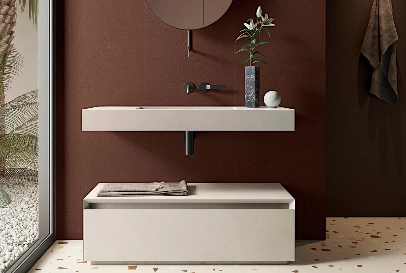 Керамогранит NU12BAR Nuances Rose Ribbed SQ. 120x60 — фото 6