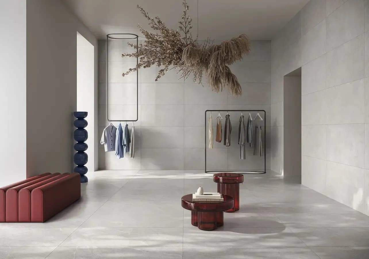 Керамогранит K948556R0001VTER CementBase Светло-серый Матовый R10A Ректификат 60x120 — фото 14