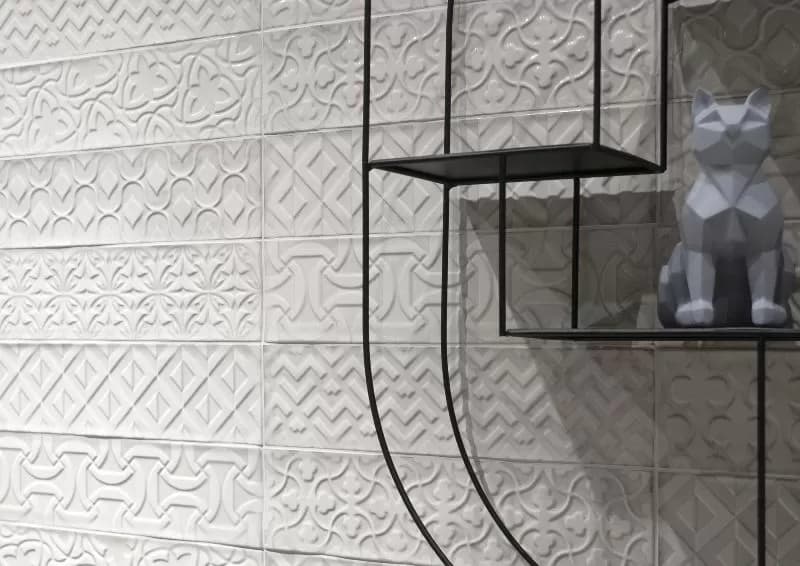 Плитка Relieve Drop White Brillo 7.5x30 — фото 6