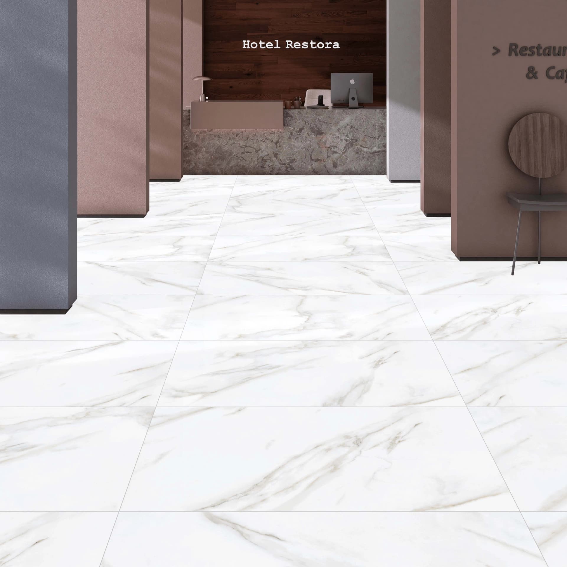 Керамогранит Aura Statuario Glossy 60x120 — фото 9