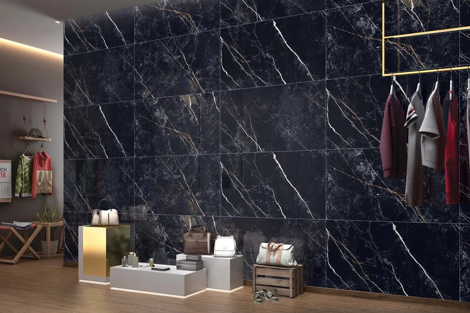 Керамогранит Obsidian Black High Glossy 60х120 — фото 10