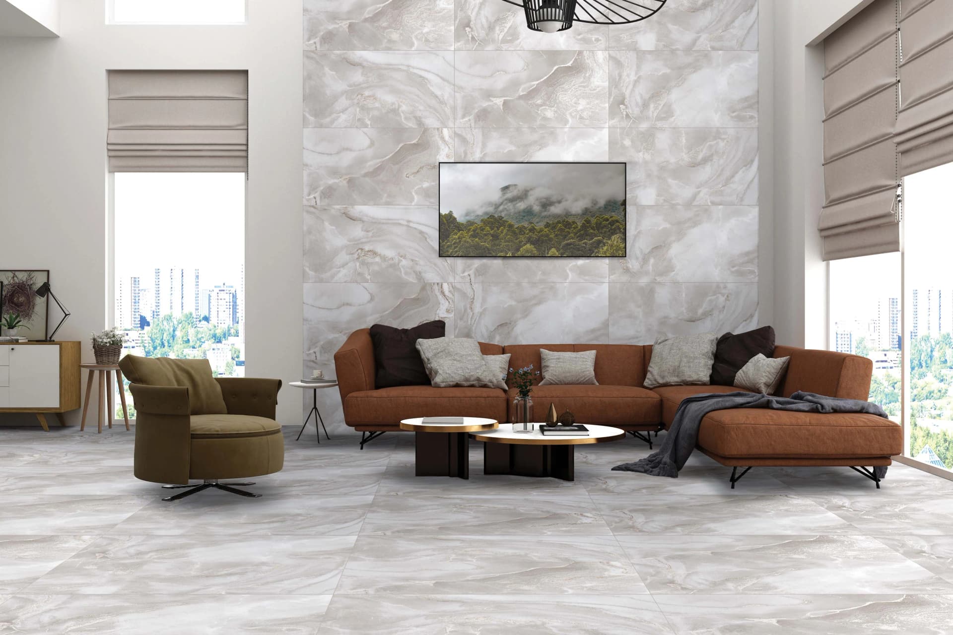 Керамогранит Elite Onyx Crema Matt Carving 60x120 — фото 11
